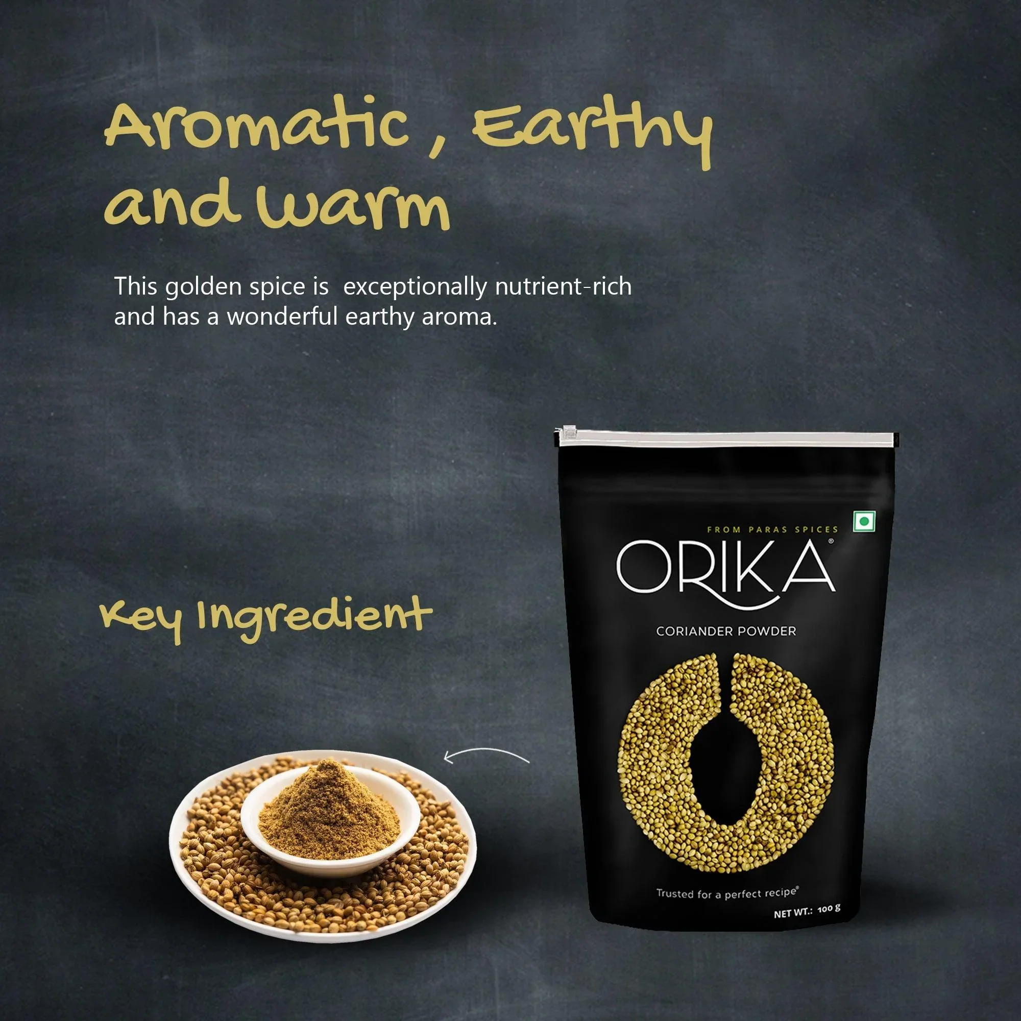 Orika Kitchen Essentials Combo 1 (Hot Red Chilli Powder 2pc, Salem Turmeric Powder 2pc, Coriander Powder 2pc) (Pack of 6, 100gms each) - Image 8