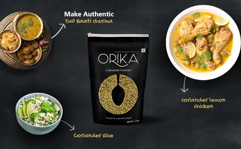 Orika Kitchen Essentials Combo 1 (Hot Red Chilli Powder 2pc, Salem Turmeric Powder 2pc, Coriander Powder 2pc) (Pack of 6, 100gms each) - Image 9