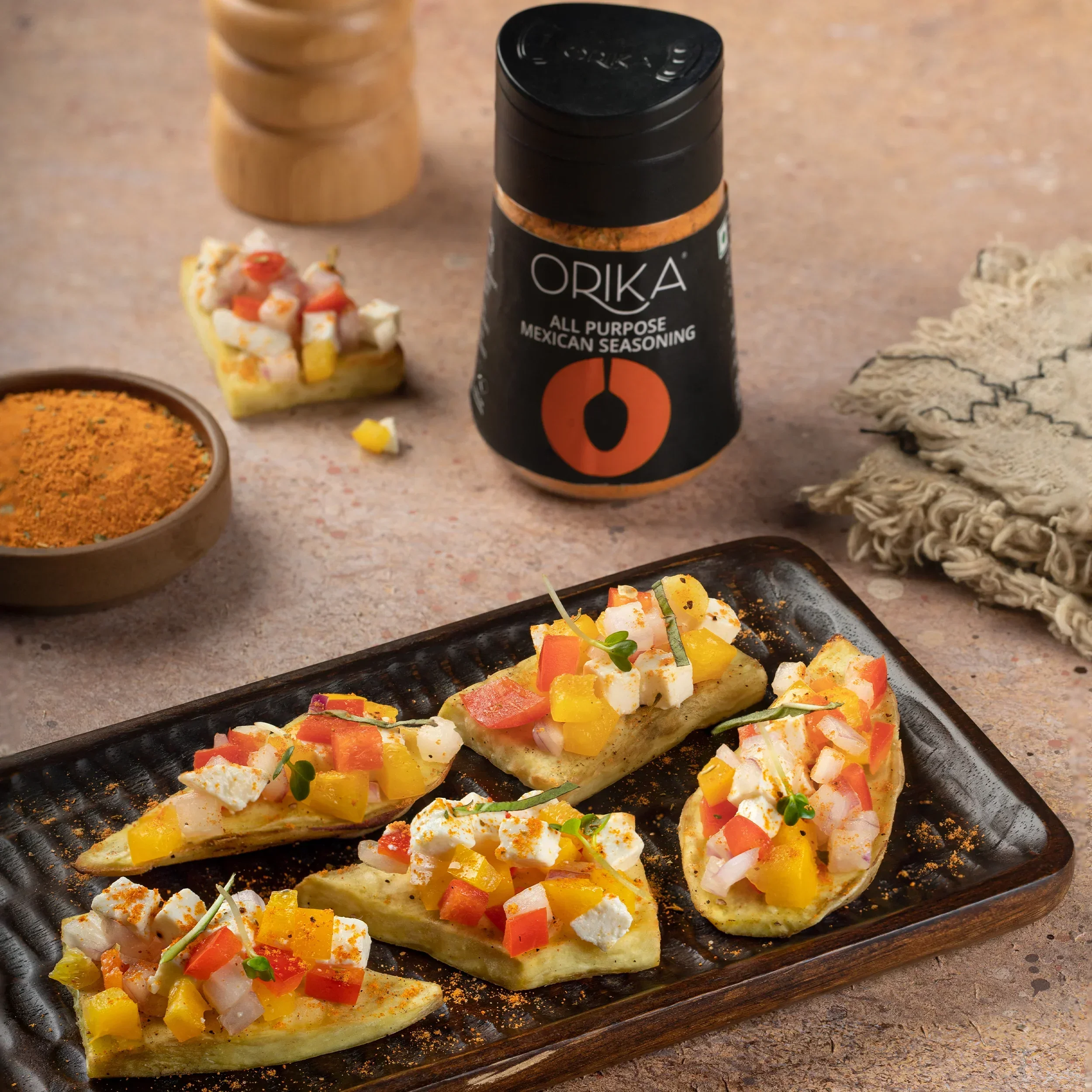 Orika Table Sprinkler Combo, (Italian Seasoning (75g), Red chili flakes (50g), All-purpose Mexican seasoning (80g), Malabar Black Pepper (80g), Old Dilli Chat Masala (90g)) - Image 11